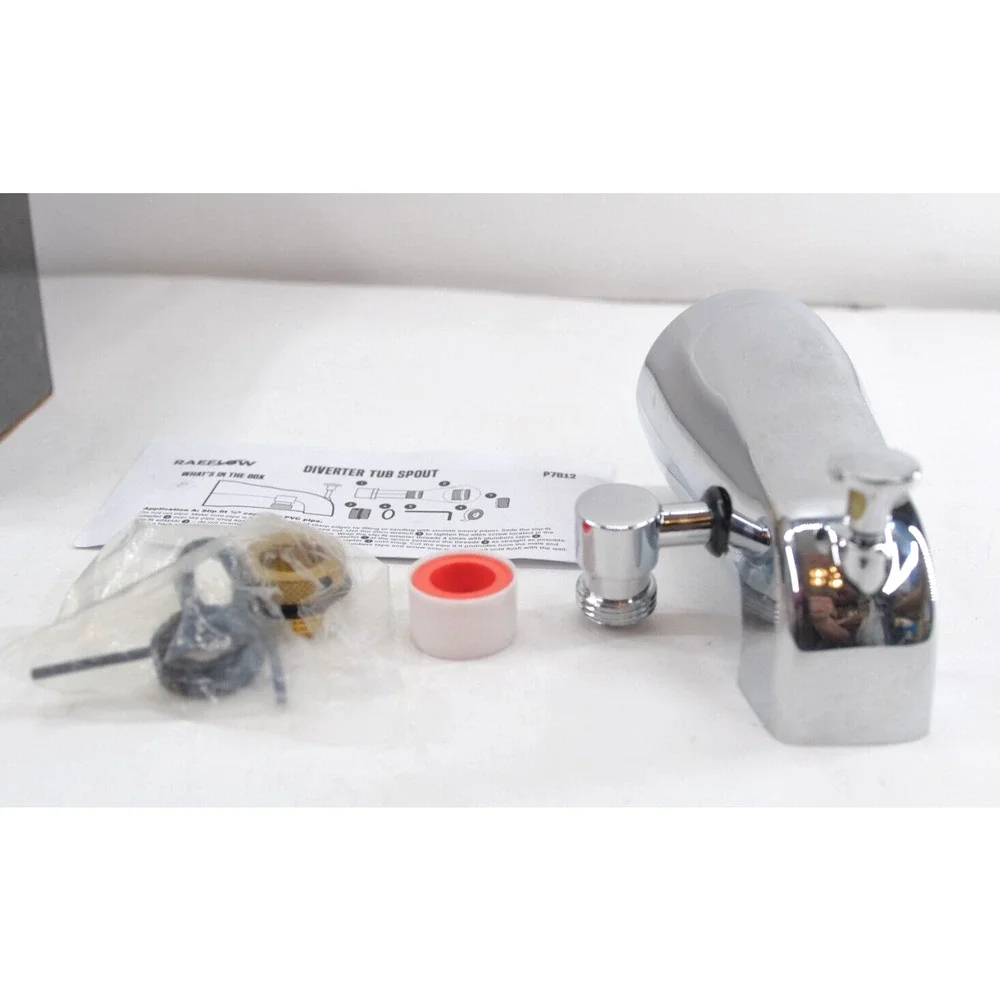 Tub Spout with Diverter Chrome, Fits Threaded 1/2